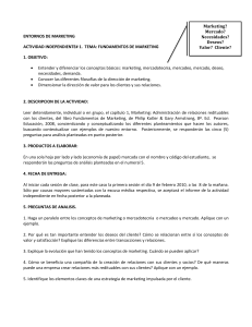 Marketing? Mercado? Necesidades? Deseos? Valor? Cliente