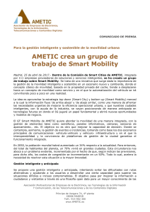 AMETIC crea un grupo de trabajo de SmartMobility_NdP