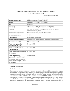 (ODP) es aumentar el acceso a infraestructura y servicios urbanos