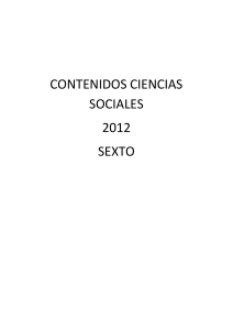 CONTENIDOS CIENCIAS SOCIALES 2012 SEXTO CONTENIDOS