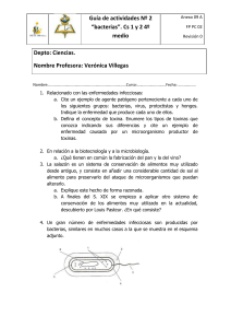 Guía de actividades Nº 2 “bacterias”.