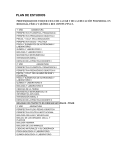 plan de estudios