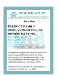 You`re Invited - Georgetown ISD
