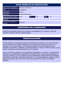 Nombre de la Unidad II: Mecánica y termodinámica