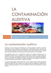 La contaminación auditiva