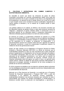 II. POLITICAS Y ESTRATEGIAS DEL CAMBIO CLIMÁTICO Y