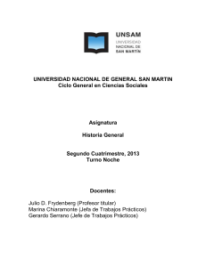 UNIVERSIDAD NACIONAL DE GENERAL SAN MARTIN Ciclo