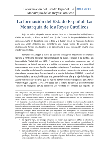 La formación del Estado Español: La Monarquía de los Reyes