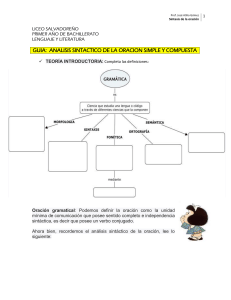 Sintaxis de la oración