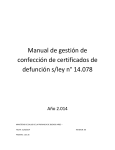 Manual de gestión de confección de certificados de defunción