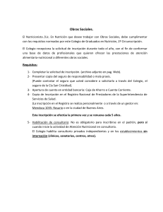 Obras Sociales - Colegio de Nutricion