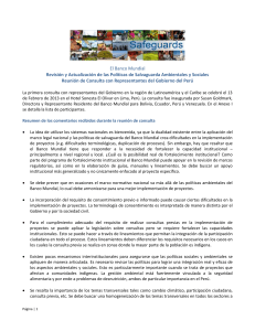 El Banco Mundial Revisión y Actualización de las Políticas de