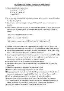 ejercicios de repaso sistema sexagesimal y polígonos