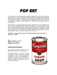 POP ART El Arte Pop fue un movimiento artístico surgido a