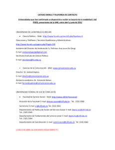 listado emails y telefonos de contacto