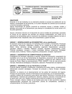 Programa de Comercialización 2012