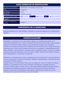 Nombre de la Unidad I: Ecuaciones algebraicas