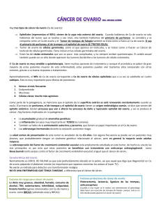 Ca de ovario - medicina