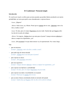 El Condicional / Potencial simple