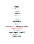Actividad 4: Funciones Básicas de SQL y Álgebra Relacional