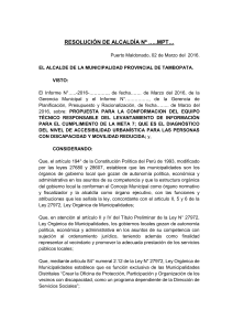 Modelo de Resolución para aprobación de equipo técnico