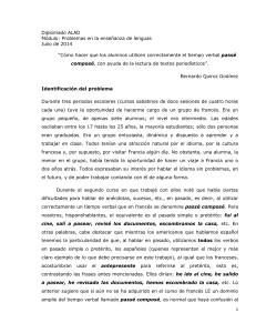 Nuevamente se llevaría a cabo la revisión del passé