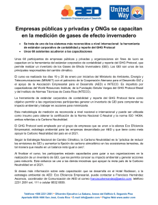 Empresas p&uacute;blicas y privadas y ONGs se capacitan en la medici&oacute;n