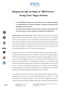 "500 Forever Young Tour" llega a Francia