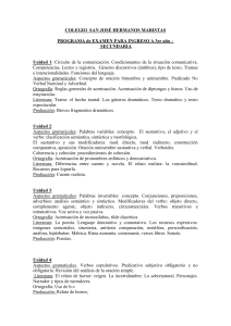 programa de lengua * 8º a * esb