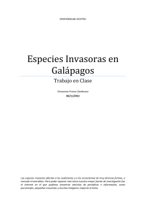 Especies Invasoras en Galápagos