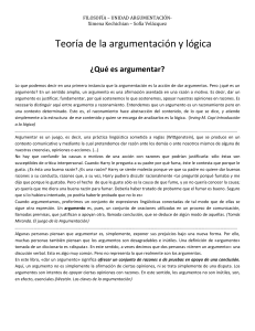 Teoría de la argumentación y lógica