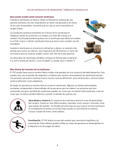Uso de marihuana en los adolescentes / Adolescent marijuana use