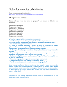 Sobre los anuncios publicitarios
