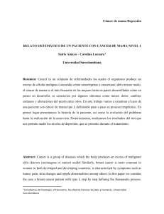 Cáncer de mama Depresión RELATO SISTEMÁTICO DE UN