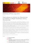 SEMANAS AFRICA, mayo 2015 Seminario Oportunidades en