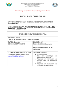 Anatomofisioneuropatología del Aparatolocomotor 2° C