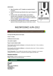 Formulario de preinscripción en word 2007