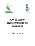 plan de gestión del desarrollo social cajamarca 2011 – 2015