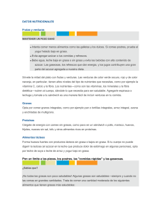 Datos nutricionales - Portal Académico del CCH