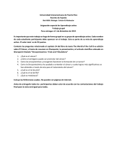 Trabajo grupal especial de cancer - Universidad Interamericana de