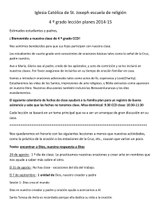 Bienvenido a nuestra clase de 4 º grado CCD!