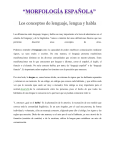 Morfología Española” Espanola