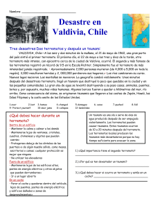 Desastre en Valdivia, Chile