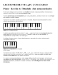 Piano - Lección 1: El teclado y las notas musicales