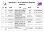 PROGRAMA SEMANA DE RESIDENCIAS PROFESIONALES 2011