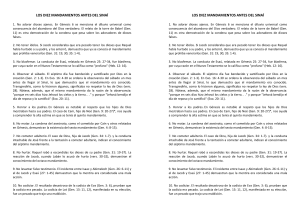 LOS DIEZ MANDAMIENTOS ANTES DEL SINAÍ 1. No adorar dioses