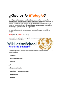 ¿Qué es la Biología?