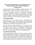 Intervención del Ecuador en la II Asamblea de las Naciones Unidas