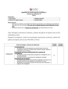 SEMINARIO DE INVESTIGACIÓN ACADÉMICA 1 Criterios de