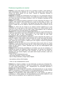 Problemas de genética sin resolver Problema 1: Una mujer albina